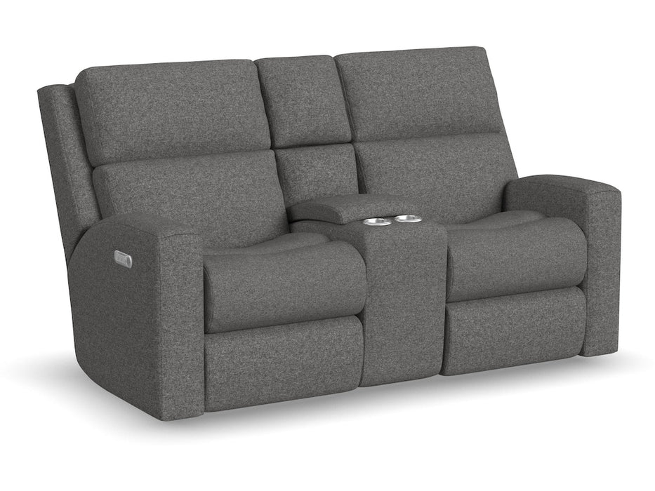 Score Power Reclining Loveseat with Console and Power Headrests and Lumbar