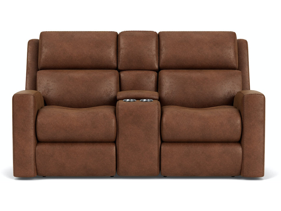 Score Power Reclining Loveseat with Console and Power Headrests and Lumbar