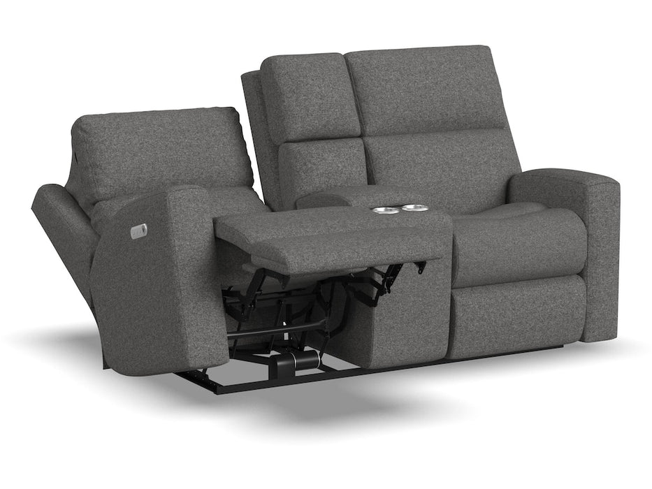 Score Power Reclining Loveseat with Console and Power Headrests and Lumbar