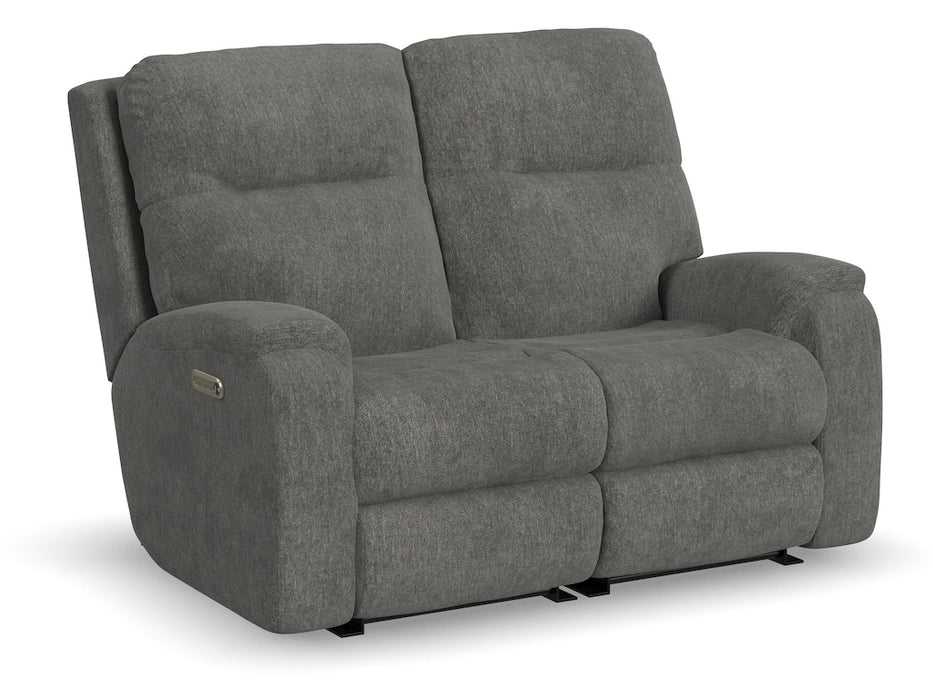 Penn Power Reclining Loveseat with Power Headrests and Lumbar