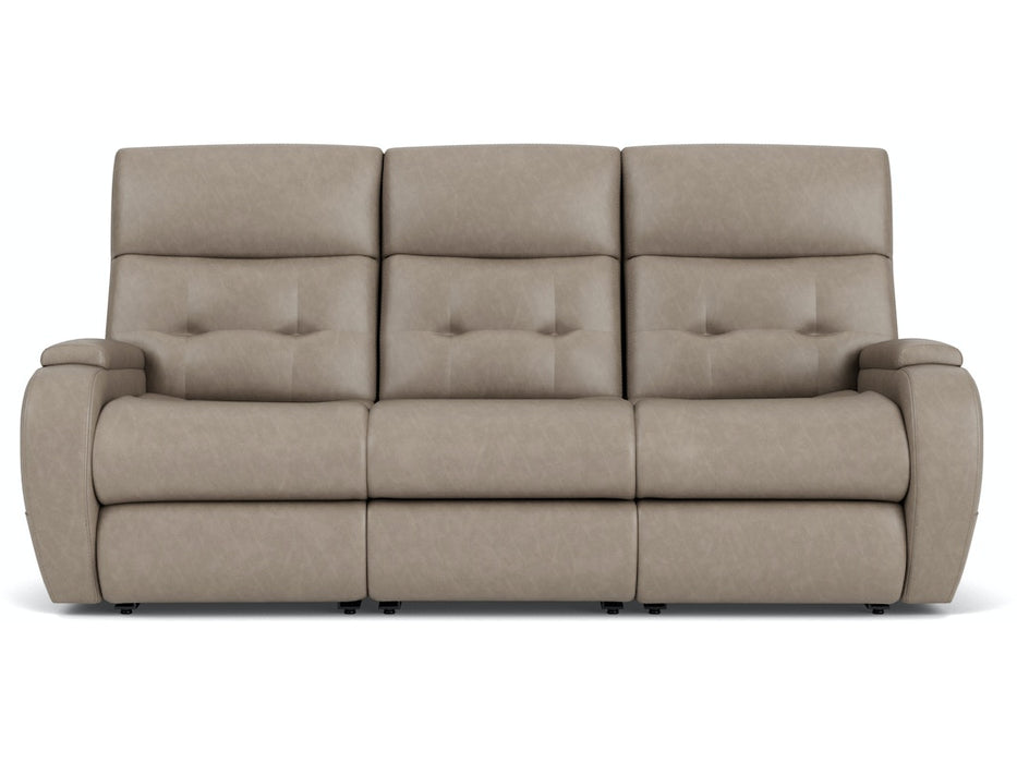 Strait Power Reclining Sofa with Power Headrests