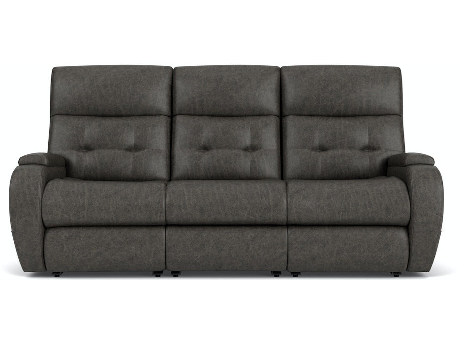 Strait Power Reclining Sofa with Power Headrests