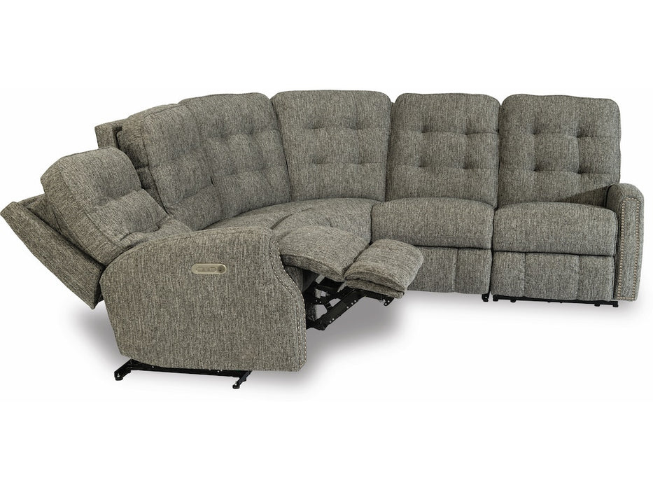 Devon Power Reclining Sectional with Power Headrests