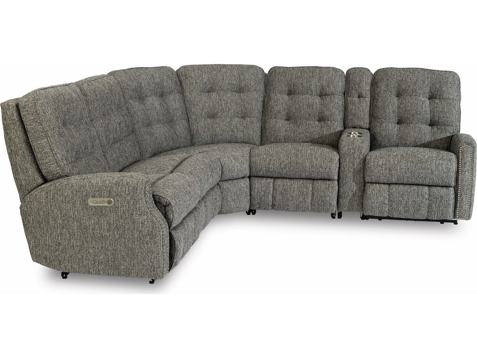 Devon Power Reclining Sectional with Power Headrests