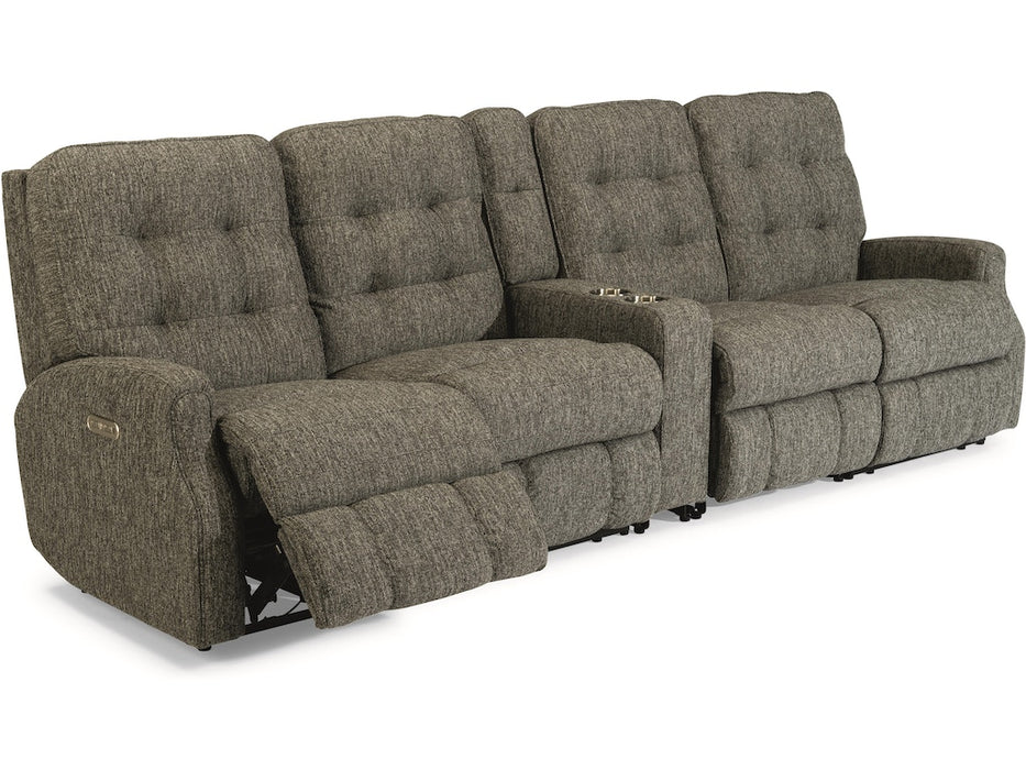 Devon Power Reclining Sectional with Power Headrests