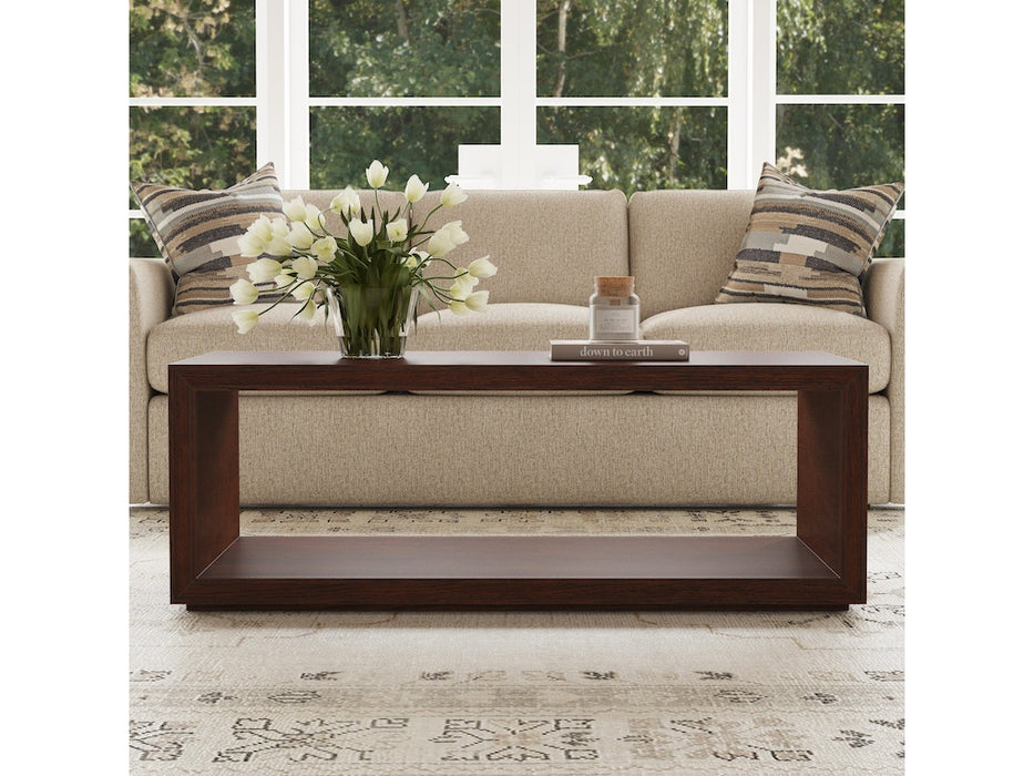 Waterfall Rectangular Coffee Table with Casters