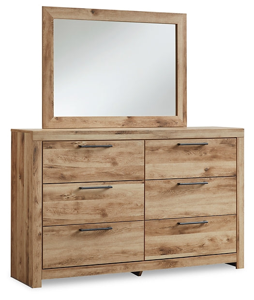 Hyanna King Panel Storage Bed with Mirrored Dresser, Chest and 2 Nightstands