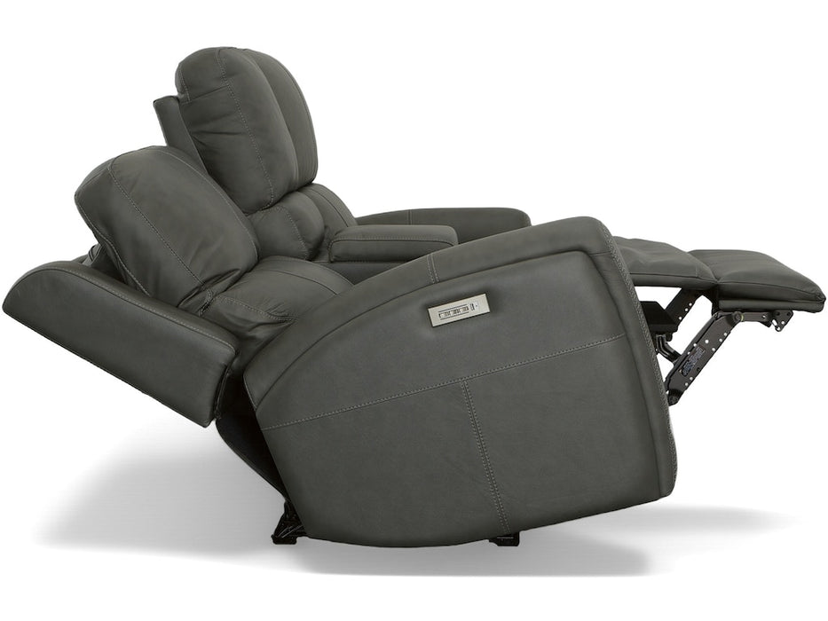 Linden Power Reclining Loveseat with Console and Power Headrests and Lumbar