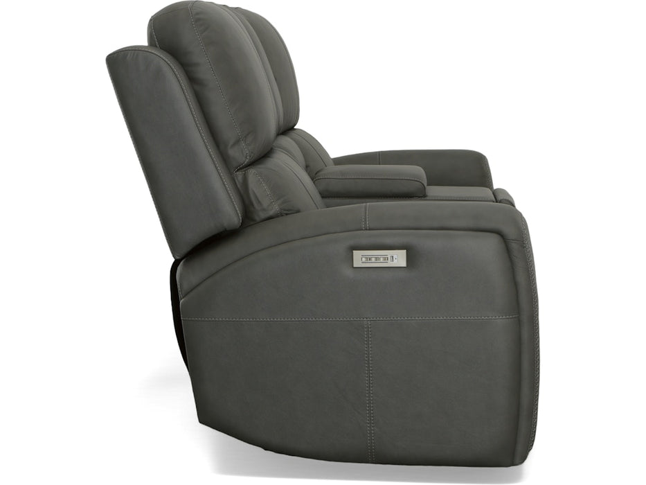 Linden Power Reclining Loveseat with Console and Power Headrests and Lumbar