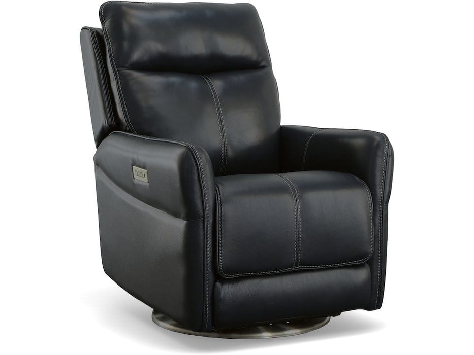 Spin Swivel Power Recliner with Power Headrest and Lumbar