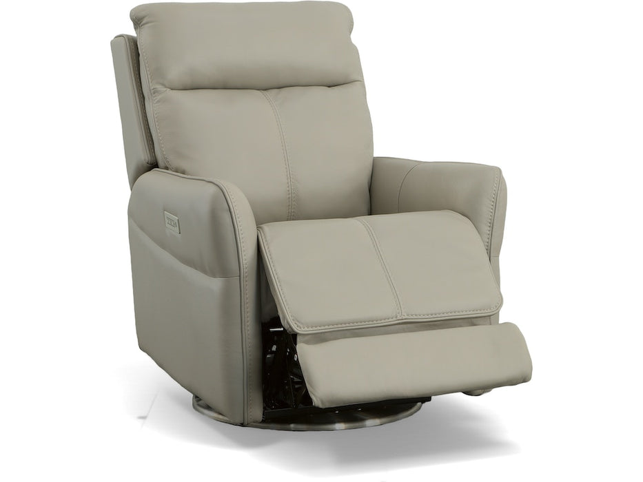 Spin Swivel Power Recliner with Power Headrest and Lumbar