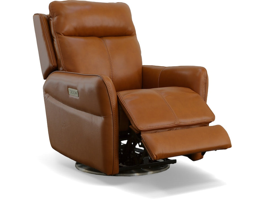 Spin Swivel Power Recliner with Power Headrest and Lumbar