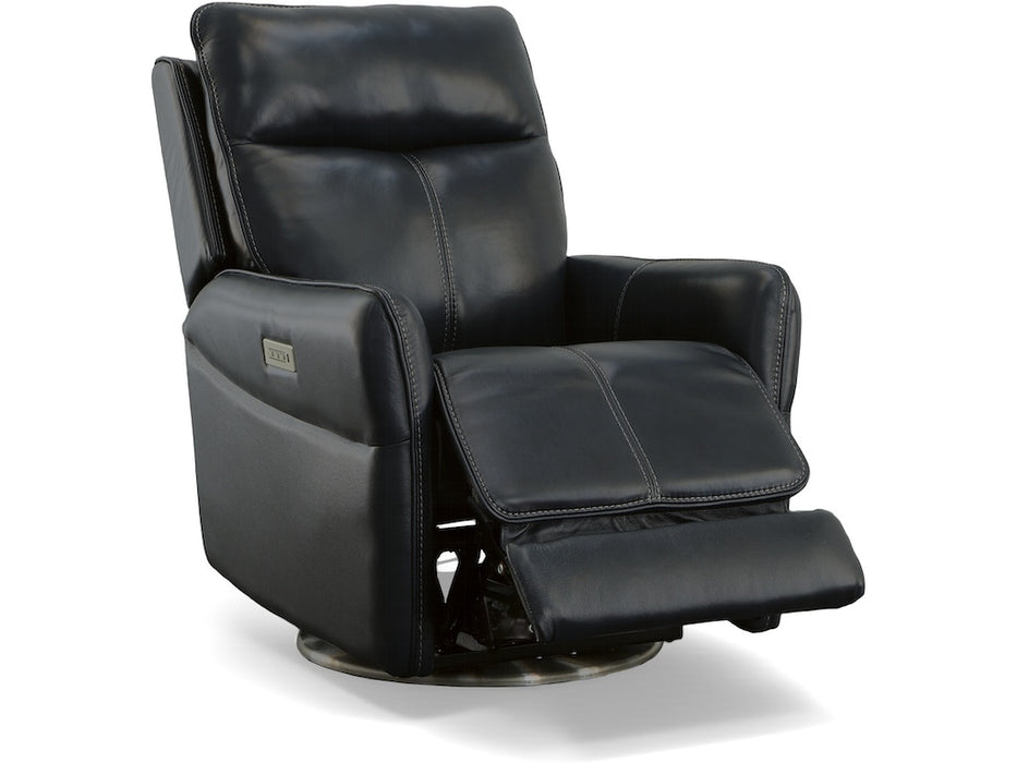 Spin Swivel Power Recliner with Power Headrest and Lumbar