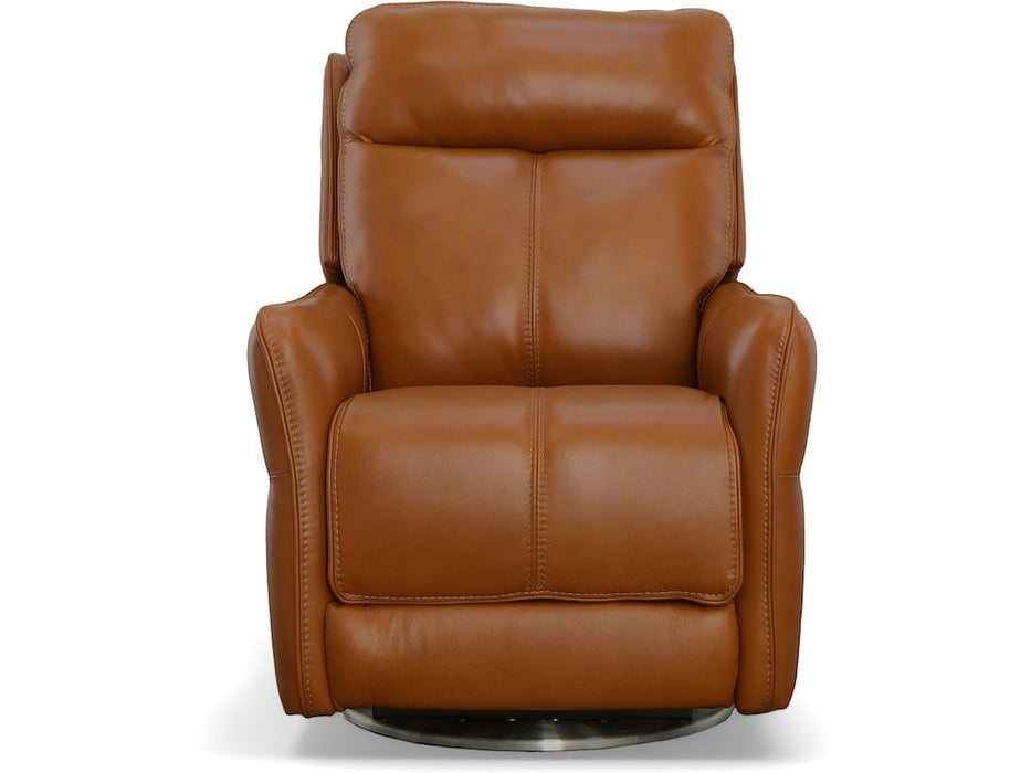 Spin Swivel Power Recliner with Power Headrest and Lumbar