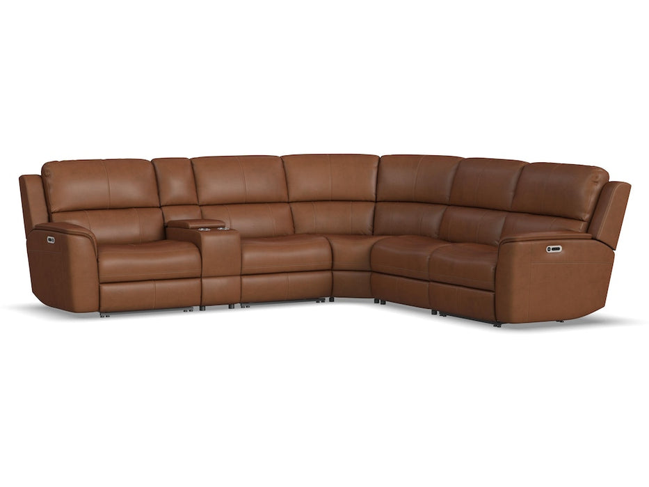 Henry Power Reclining Sectional with Power Headrests and Lumbar