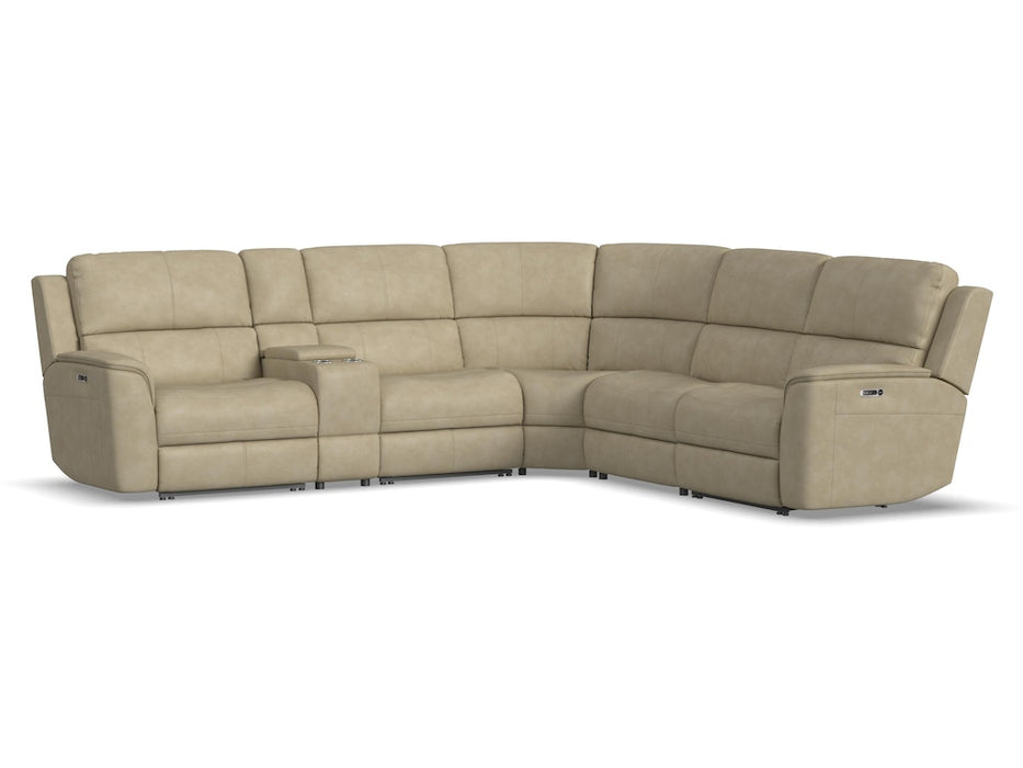 Henry Power Reclining Sectional with Power Headrests and Lumbar