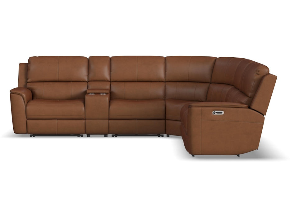 Henry Power Reclining Sectional with Power Headrests and Lumbar