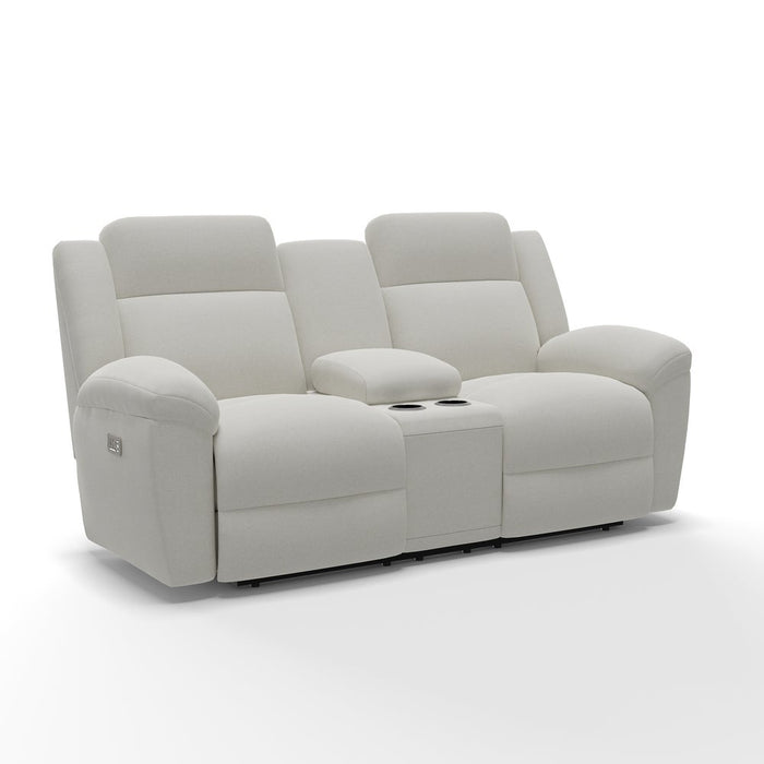 Joel Power Reclining Loveseat w/ Headrest, Lumbar & Console