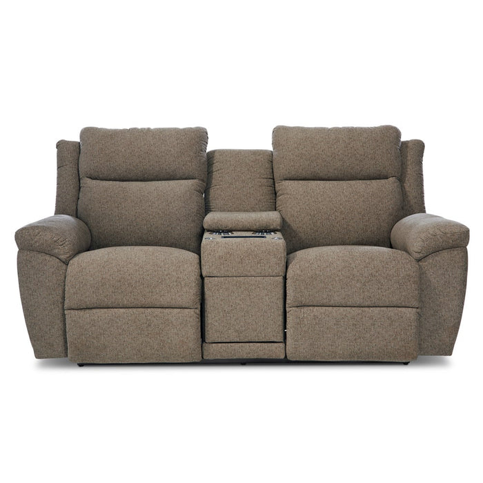 Joel Power Reclining Loveseat w/ Headrest, Lumbar & Console