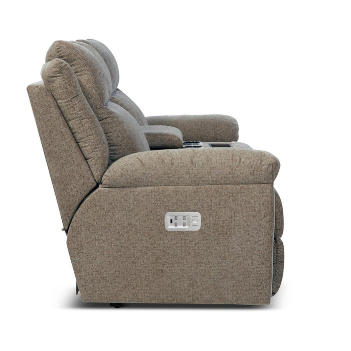 Joel Power Reclining Loveseat w/ Headrest, Lumbar & Console