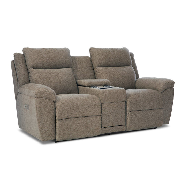 Joel Power Reclining Loveseat w/ Headrest, Lumbar & Console