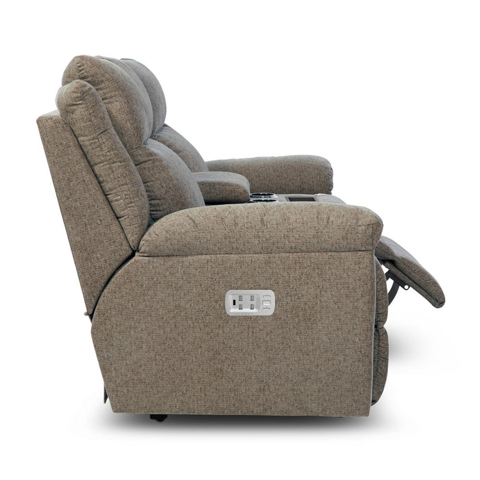 Joel Power Reclining Loveseat w/ Headrest, Lumbar & Console